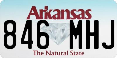 AR license plate 846MHJ
