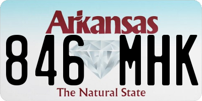 AR license plate 846MHK