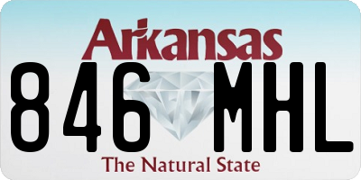 AR license plate 846MHL