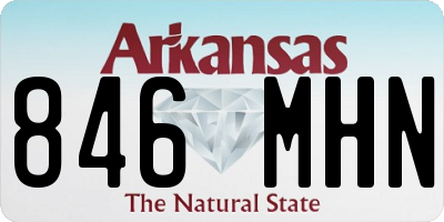 AR license plate 846MHN