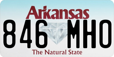 AR license plate 846MHO