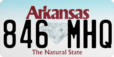 AR license plate 846MHQ