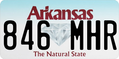 AR license plate 846MHR