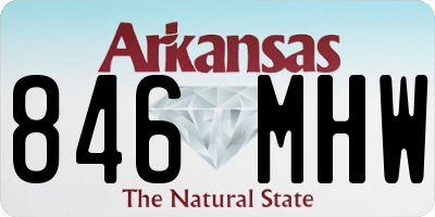 AR license plate 846MHW
