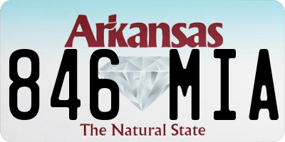 AR license plate 846MIA