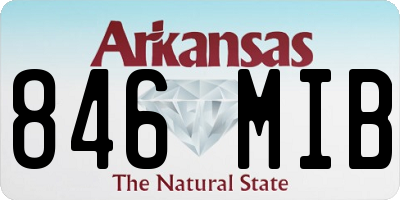 AR license plate 846MIB