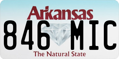 AR license plate 846MIC