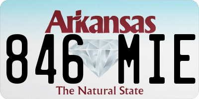 AR license plate 846MIE