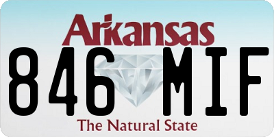 AR license plate 846MIF