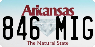 AR license plate 846MIG