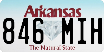 AR license plate 846MIH