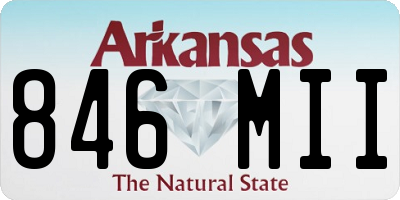 AR license plate 846MII