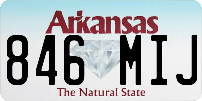 AR license plate 846MIJ