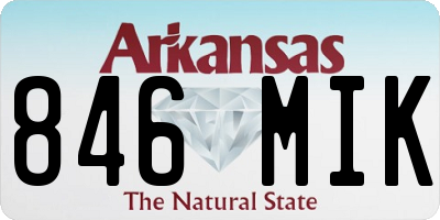 AR license plate 846MIK