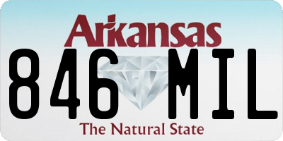 AR license plate 846MIL