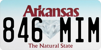 AR license plate 846MIM