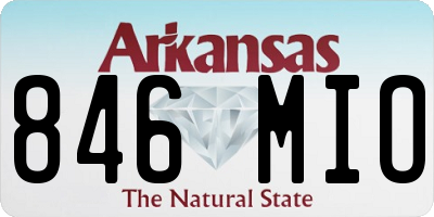 AR license plate 846MIO
