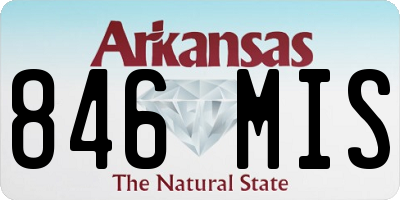 AR license plate 846MIS