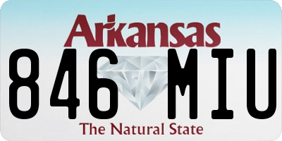AR license plate 846MIU