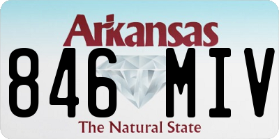 AR license plate 846MIV