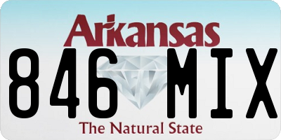 AR license plate 846MIX