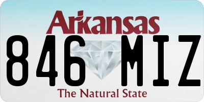 AR license plate 846MIZ
