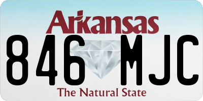 AR license plate 846MJC