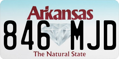 AR license plate 846MJD