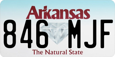 AR license plate 846MJF