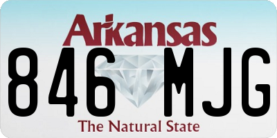 AR license plate 846MJG