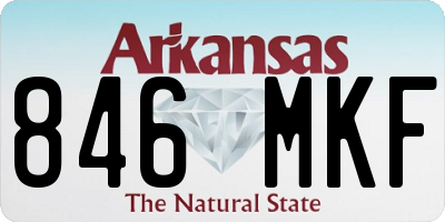 AR license plate 846MKF