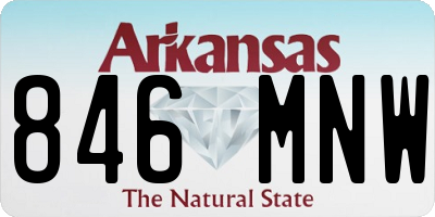 AR license plate 846MNW