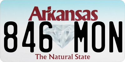 AR license plate 846MON