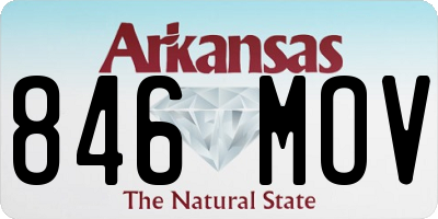 AR license plate 846MOV