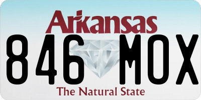 AR license plate 846MOX