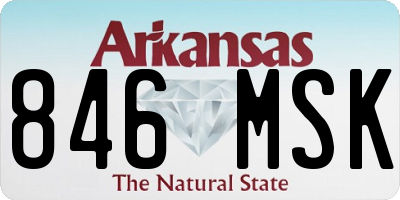 AR license plate 846MSK