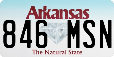 AR license plate 846MSN