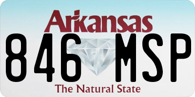 AR license plate 846MSP
