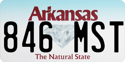 AR license plate 846MST