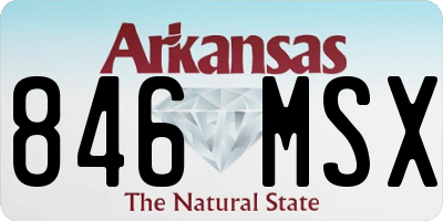 AR license plate 846MSX