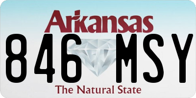 AR license plate 846MSY