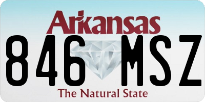 AR license plate 846MSZ
