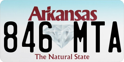 AR license plate 846MTA