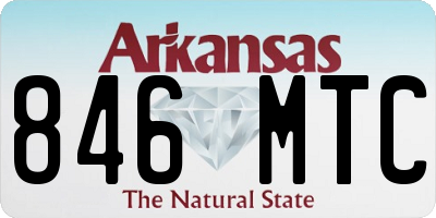 AR license plate 846MTC