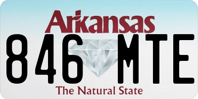 AR license plate 846MTE