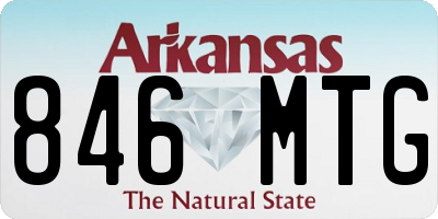 AR license plate 846MTG