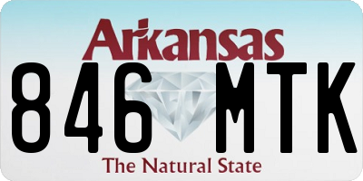 AR license plate 846MTK