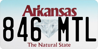 AR license plate 846MTL