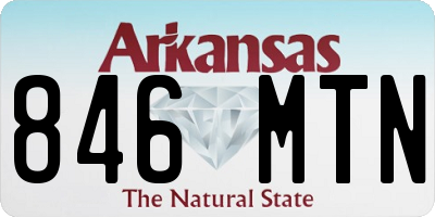 AR license plate 846MTN
