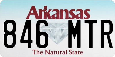 AR license plate 846MTR